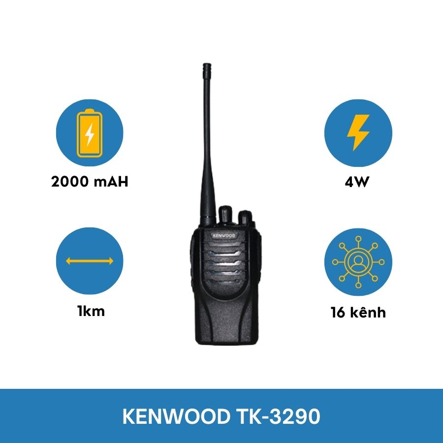 BỘ ĐÀM KENWOOD TK3290 (1-2km) - Ảnh 2